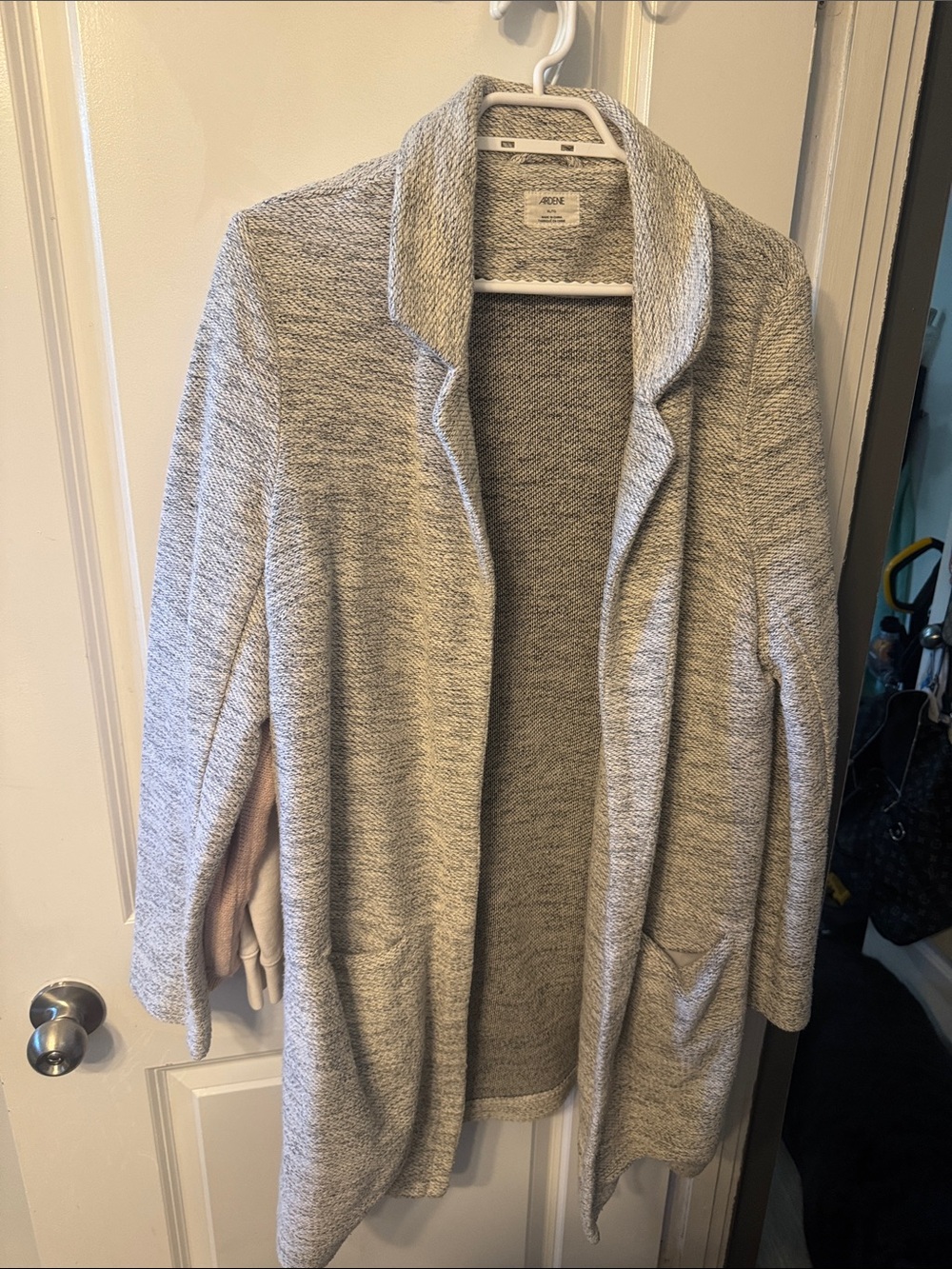 a new day Heather Gray Open-Front Cardigan with Pockets